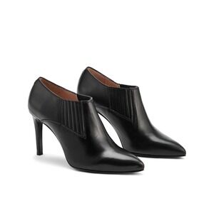 NWOB Inez Marisol 90 Black Calf Ankle Boot Booties Size 7 Leather Chic Sexy Heel